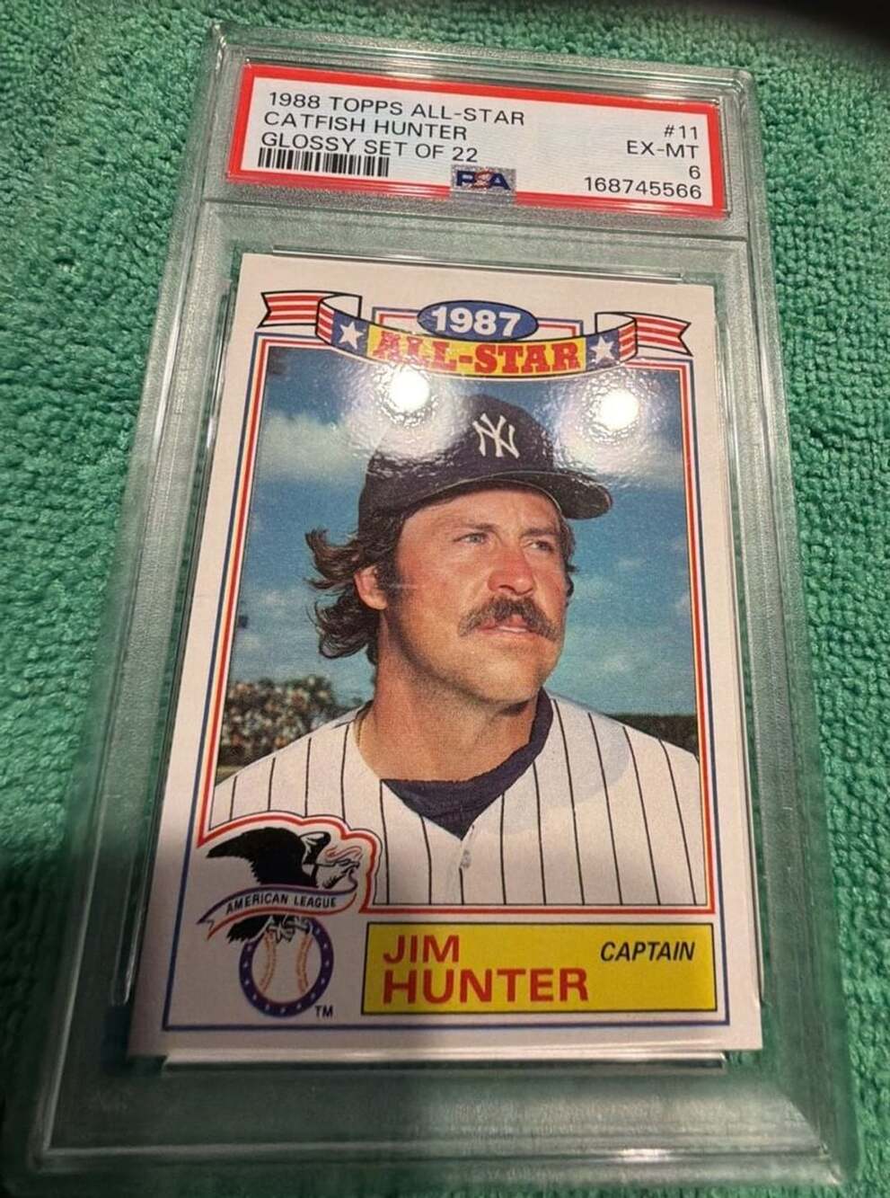 1988 Topps All-Star Catfish Hunter Glossy Set Of 22 PSA 6